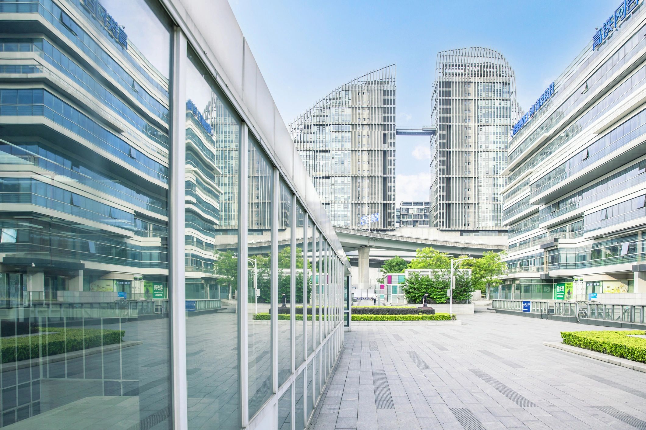 clean glass office building exterior